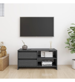 Meuble TV Gris 80x31x39 cm Bois de pin massif