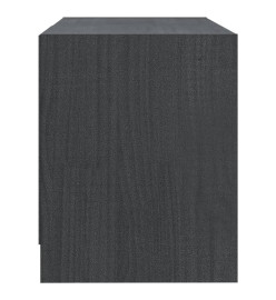 Meuble TV Gris 80x31x39 cm Bois de pin massif