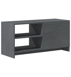 Meuble TV Gris 80x31x39 cm Bois de pin massif