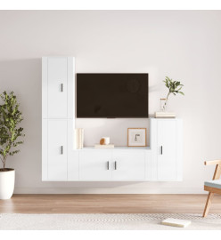 Ensemble de meubles TV 4 pcs Blanc brillant Bois d'ingénierie