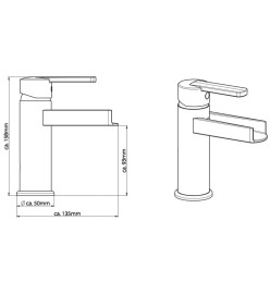 SCHÜTTE Mitigeur de lavabo avec bec verseur NIAGARA