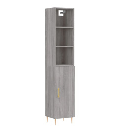 Buffet haut Sonoma gris 34,5x34x180 cm Bois d'ingénierie