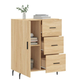 Buffet chêne sonoma 69,5x34x90 cm bois d'ingénierie