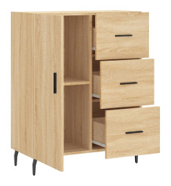 Buffet chêne sonoma 69,5x34x90 cm bois d'ingénierie