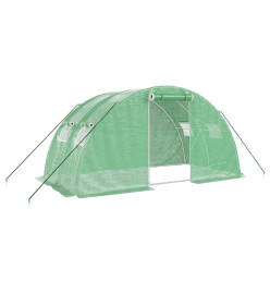 Serre avec cadre en acier vert 8 m² 4x2x2 m