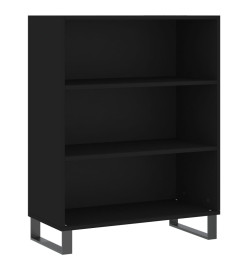 Armoire à étagères noir 69,5x32,5x90 cm bois d'ingénierie