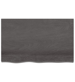 Dessus de bureau gris foncé 80x50x6 cm bois chêne traité