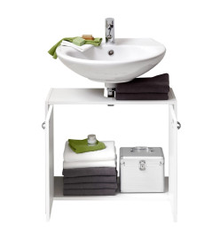 FMD Meuble de salle de bain sous évier 63,7x28,1x55 cm Blanc