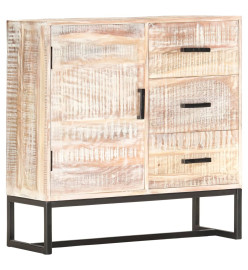 Buffet Blanc 73x30x75 cm Bois d'acacia massif