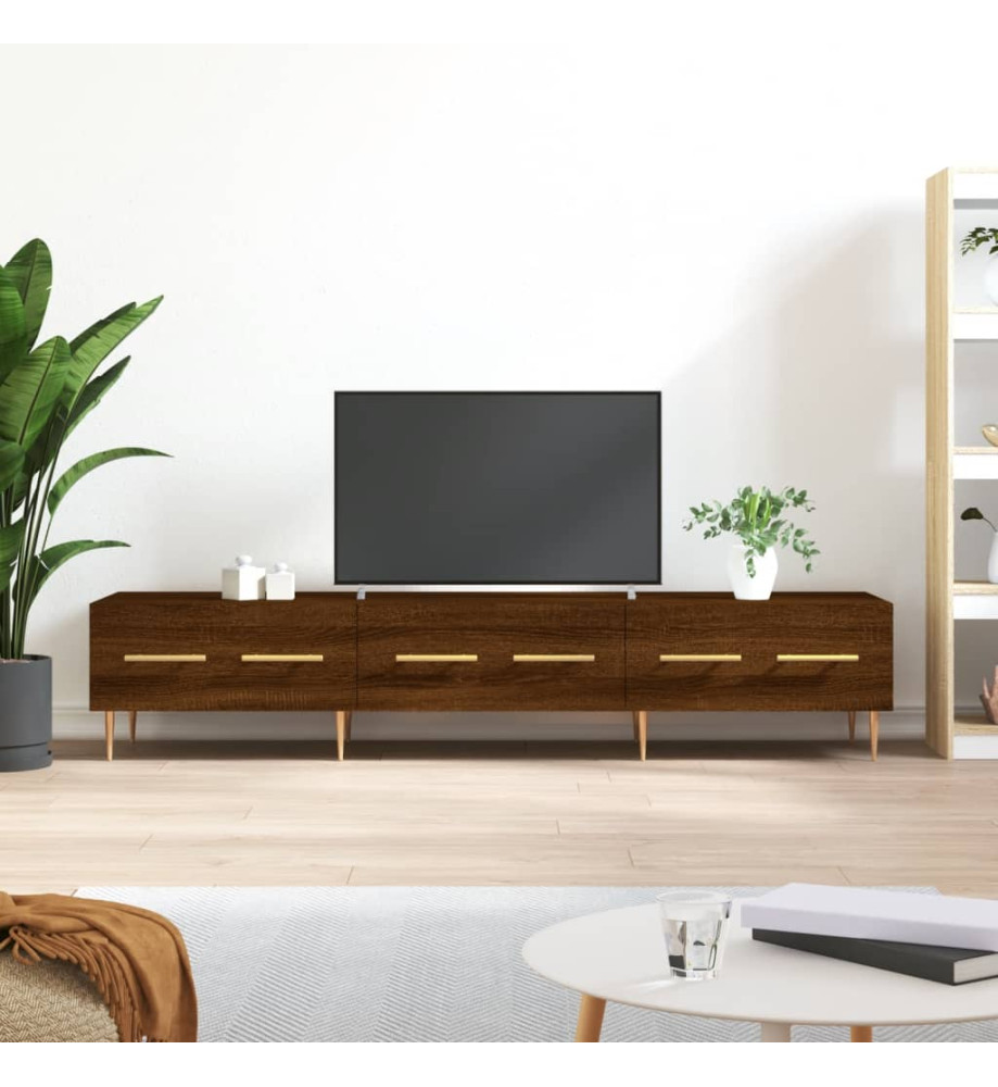 Meuble TV chêne marron 150x36x30 cm bois d'ingénierie