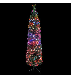 Arbre de Noël artificiel mince et support 120 cm fibre optique