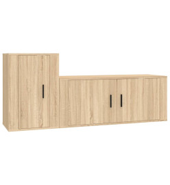 Ensemble de meubles TV 2 pcs chêne sonoma bois d'ingénierie