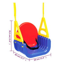 Siège de balançoire 3 en 1 pour enfants 29x40x39,5 cm