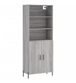 Buffet haut Sonoma gris 69,5x34x180 cm Bois d'ingénierie