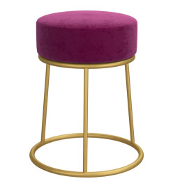 Tabouret rond Violet Velours