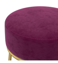 Tabouret rond Violet Velours