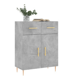 Buffet gris béton 69,5x34x90 cm bois d'ingénierie