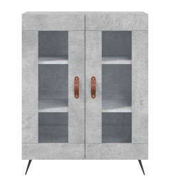 Buffet gris béton 69,5x34x90 cm bois d'ingénierie