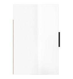 Tables de chevet murales 2 pcs Blanc brillant 50x30x47 cm