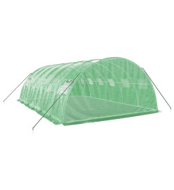 Serre avec cadre en acier vert 24 m² 6x4x2 m