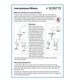 SCHÜTTE Mitigeur d'évier ULTRA à basse pression chrome