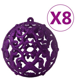 Ensemble de boules de Noël 100 pcs Violet