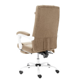 Chaise de bureau de massage Taupe Tissu