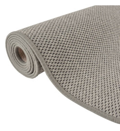 Tapis de couloir aspect sisal argenté 50x250 cm