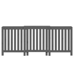 Cache-radiateur Gris 210x21x85 cm Bois massif de pin