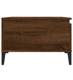 Table basse chêne marron 55x55x36,5 cm bois d'ingénierie