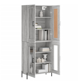 Buffet haut Sonoma gris 69,5x34x180 cm Bois d'ingénierie