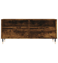 Meuble TV chêne fumé 100x34,5x44,5 cm bois d'ingénierie