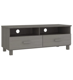 Meuble TV HAMAR Gris clair 106x40x40 cm Bois massif de pin