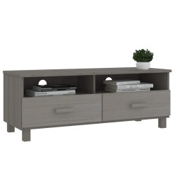 Meuble TV HAMAR Gris clair 106x40x40 cm Bois massif de pin