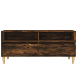 Meuble TV chêne fumé 100x34,5x44,5 cm bois d'ingénierie