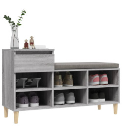 Armoire à chaussures Sonoma gris 102x36x60 cm Bois d'ingénierie