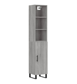 Buffet haut Sonoma gris 34,5x34x180 cm Bois d'ingénierie