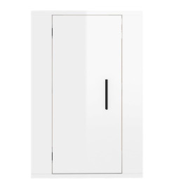 Meubles TV muraux 2 pcs Blanc brillant 40x34,5x60 cm