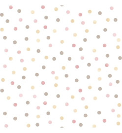 Noordwand Papier peint Mondo baby Confetti Dots Rose, blanc et marron