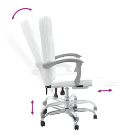 Fauteuil inclinable de bureau Blanc Similicuir