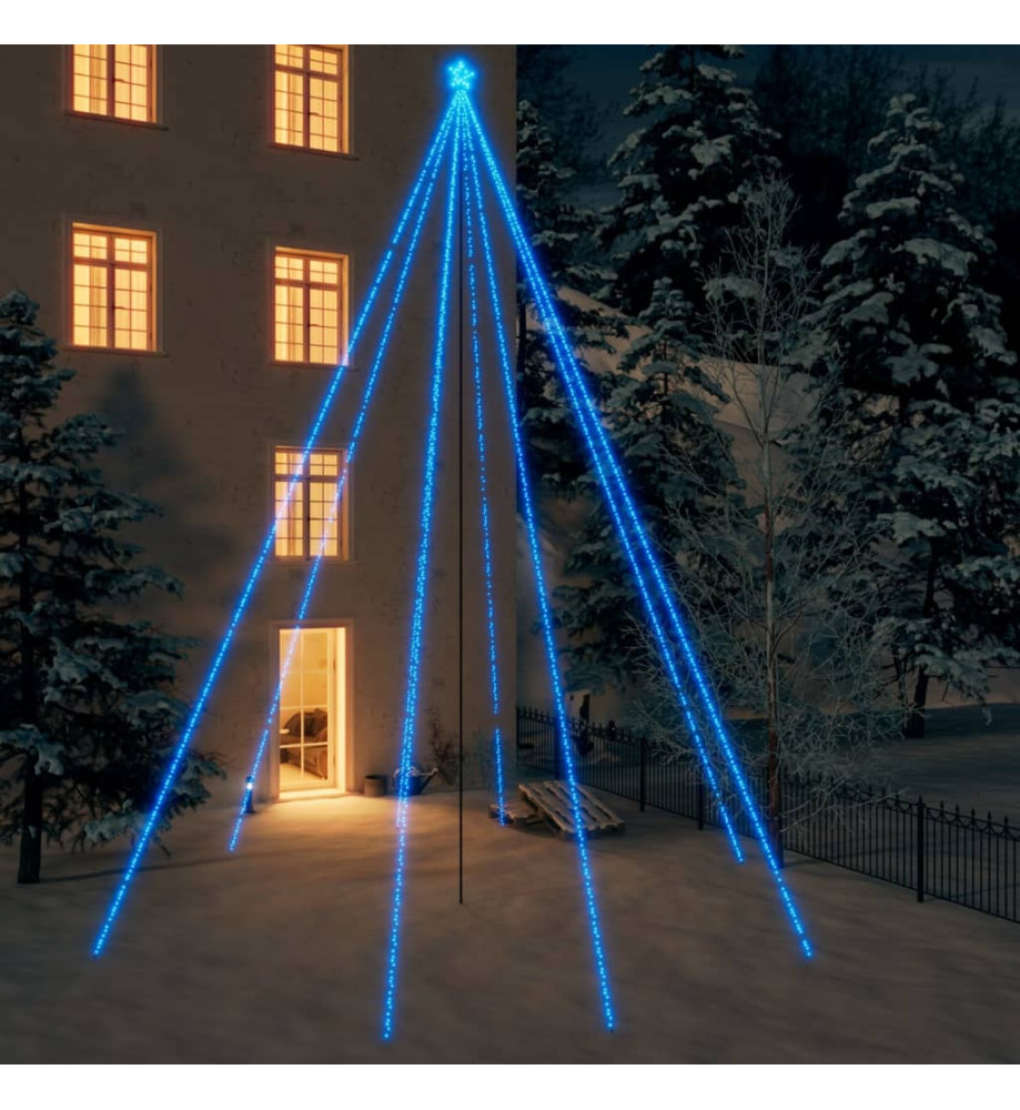 Lumières d'arbre de Noël Int/Extérieur 1300 LED bleues 8 m