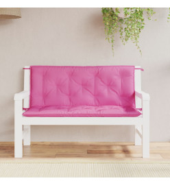 Coussins de banc de jardin lot de 2 rose 120x50x7 cm tissu