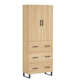 Buffet haut Chêne sonoma 69,5x34x180 cm Bois d'ingénierie