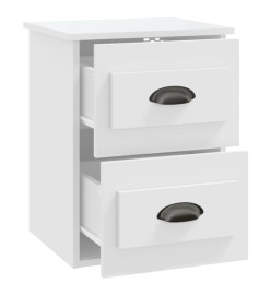 Tables de chevet murales 2 pcs blanc 41,5x36x53 cm