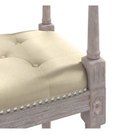 Banc beige 110x40x70 cm lin