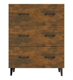 Buffet chêne fumé 69,5x34x90 cm bois d'ingénierie