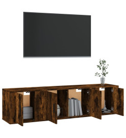 Ensemble de meubles TV 3 pcs Chêne fumé Bois d'ingénierie