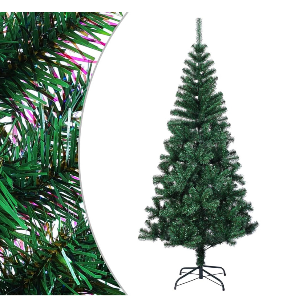 Sapin de Noël artificiel pointes iridescentes Vert 180 cm PVC