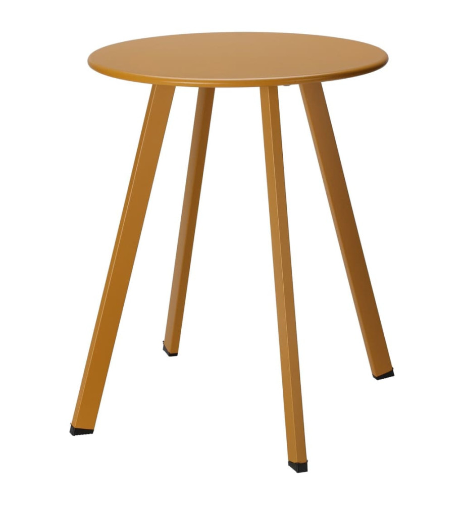 ProGarden Table d'appoint 40x49 cm jaune moutarde mat