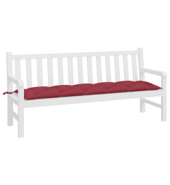 Coussin de banc de jardin rouge bordeaux 180x50x7 cm